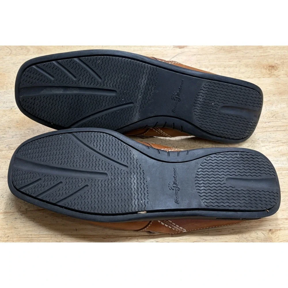 Men's Tommy Bahama Leather Closed-Toe Boating Slides Shoes Mens Size 10 1/2 M